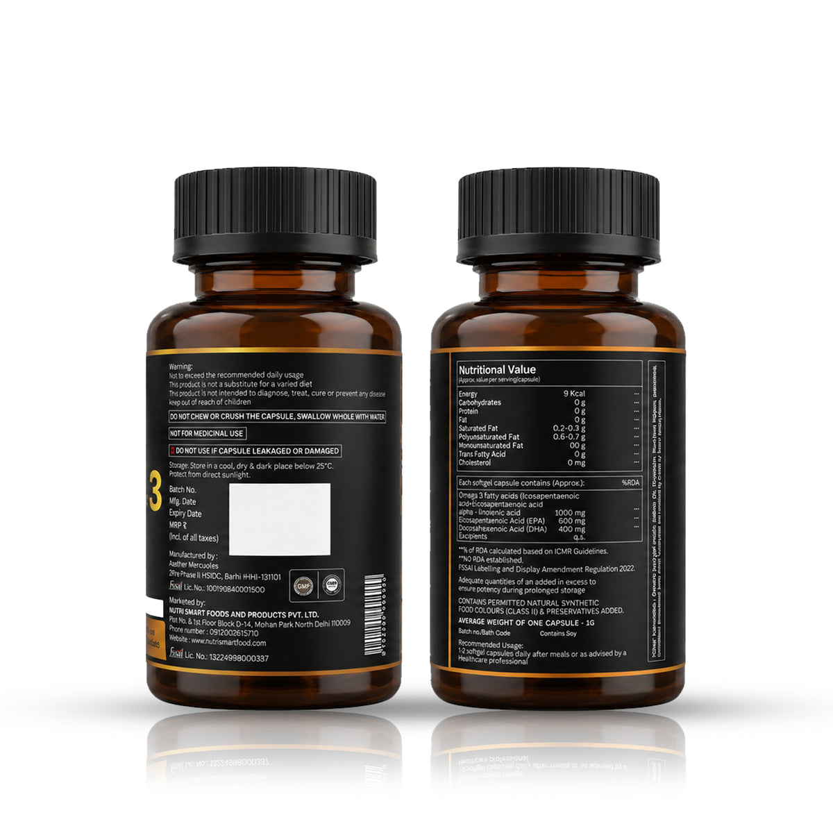 AgeX Omega-3 Fish Oil - 600mg EPA + 400mg DHA
