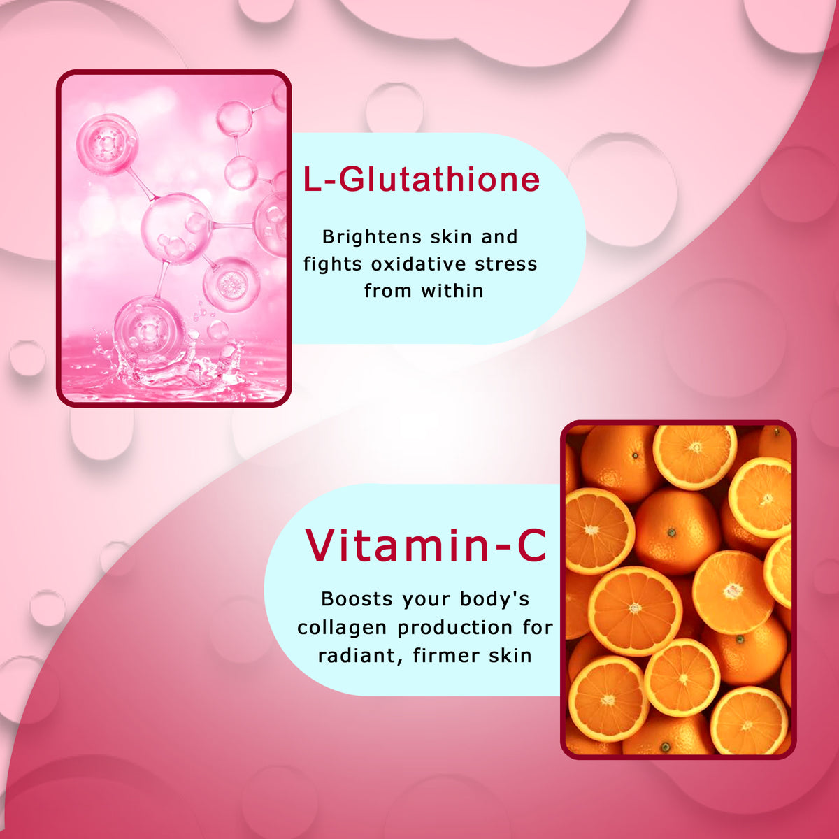 AgeX L-Glutathione 500mg + Vitamin C Tablets - Skin Brightening