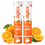 AgeX Vitamin C + Zinc Tablets - 1000mg Immunity Booster
