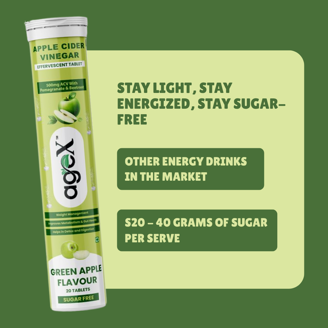 AgeX Apple Cider Vinegar Tablets - 500mg Weight Loss & Detox