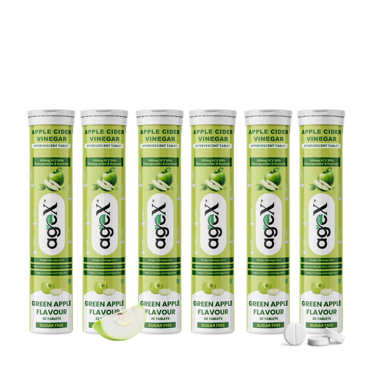 AgeX Apple Cider Vinegar Tablets - 500mg Weight Loss & Detox 6
