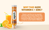 AgeX Vitamin C + Zinc Tablets - 1000mg Immunity Booster