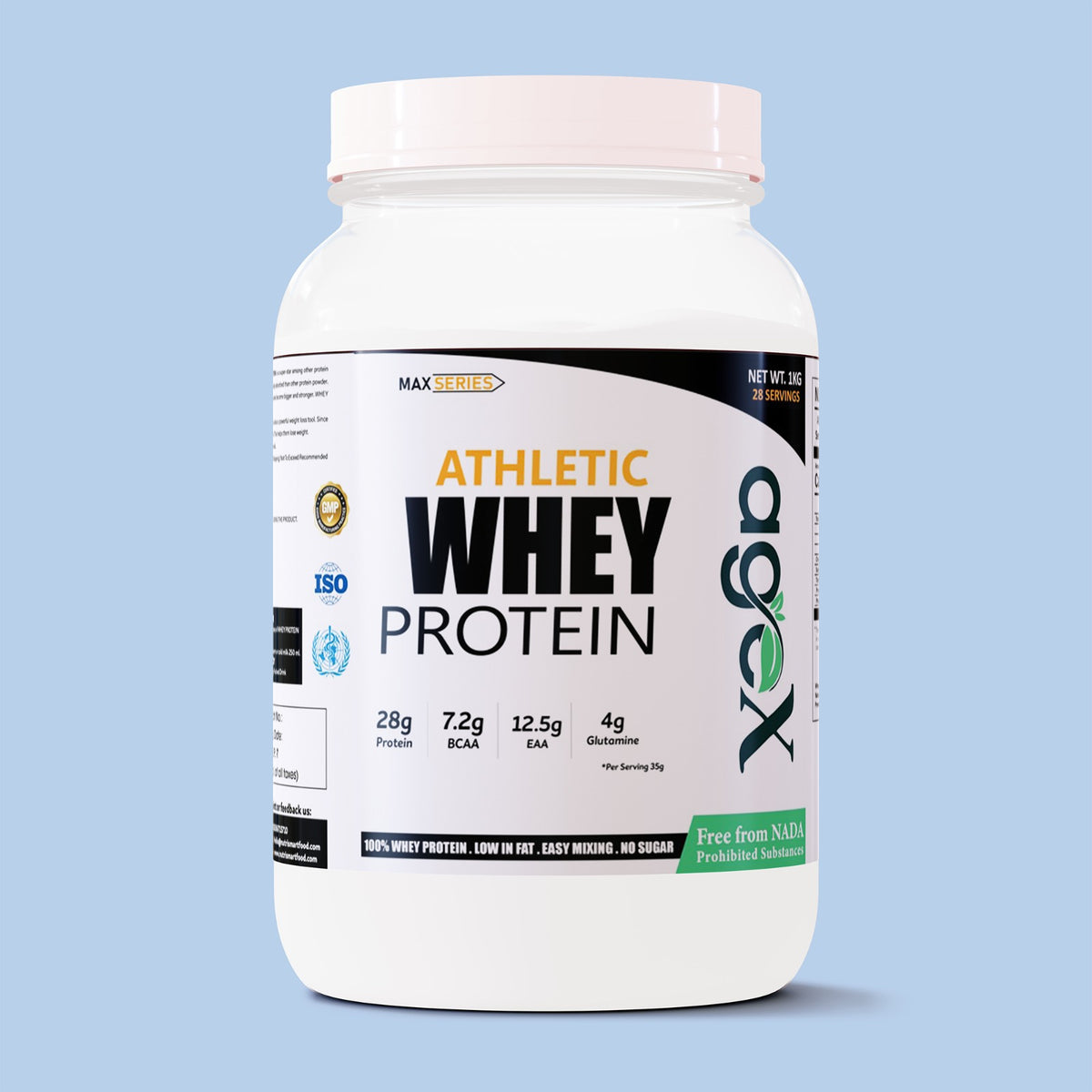 AgeX Athletic Whey Protein Isolate - 28g Protein