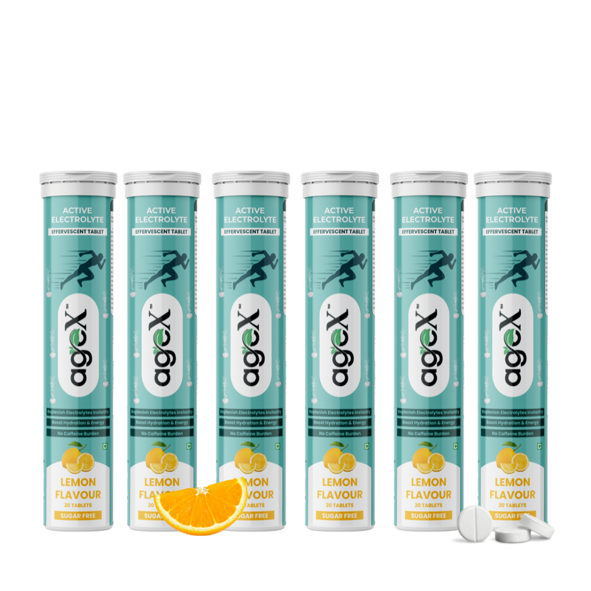 AgeX Electrolyte Tablets - Zero Sugar Rapid Hydration 6