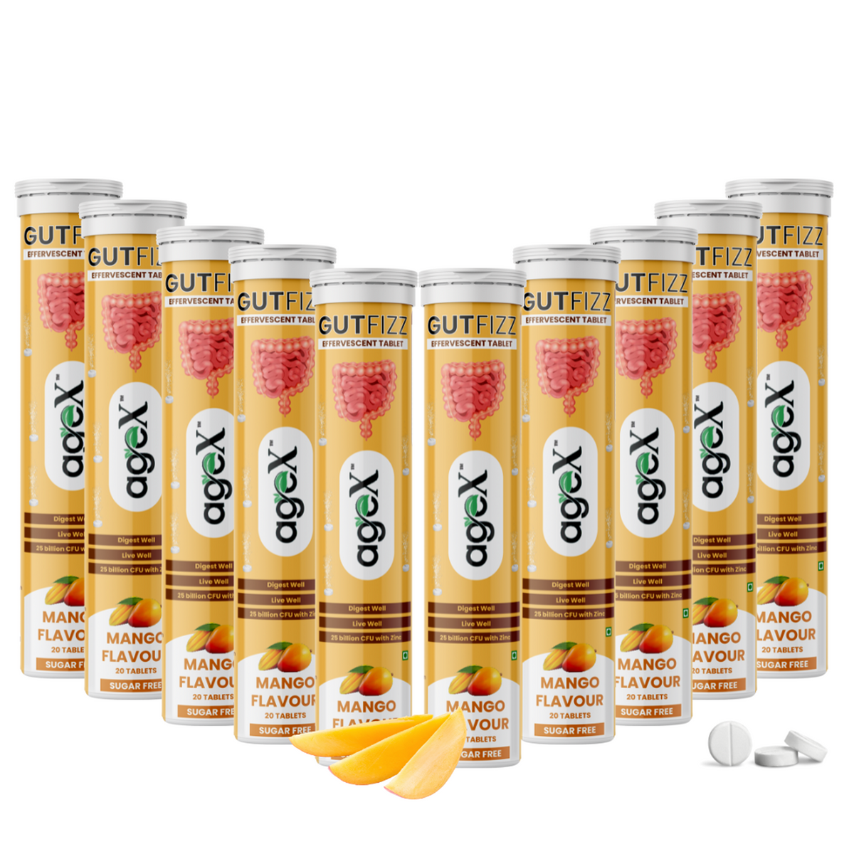 AgeX GutFizz - Probiotic 25 Billion CFU for Gut Health 10