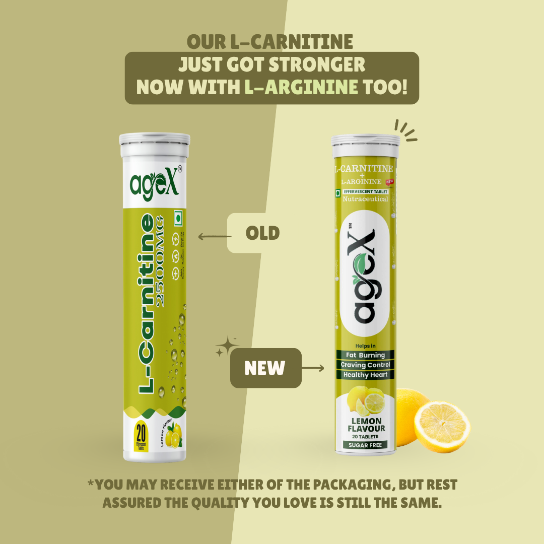 AgeX L-Carnitine + L-Arginine - Fat Burner & Pre-Workout