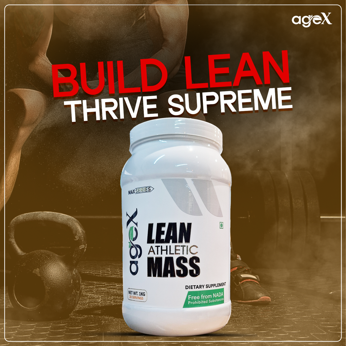 AgeX Lean Athletic Mass - Soy Protein Isolate 26g