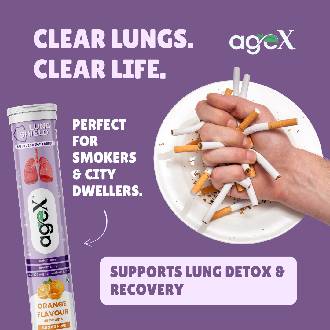 AgeX Lung Shield - NAC 600mg for Respiratory Health