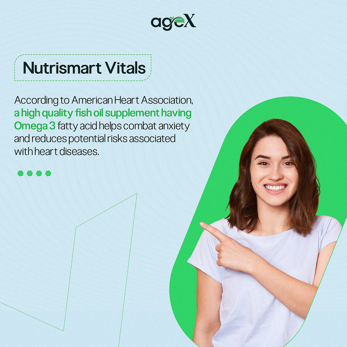 AgeX Omega-3 Fish Oil - 180mg EPA + 120mg DHA