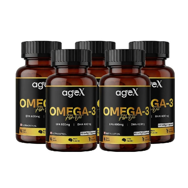 AgeX Omega-3 Fish Oil - 600mg EPA + 400mg DHA