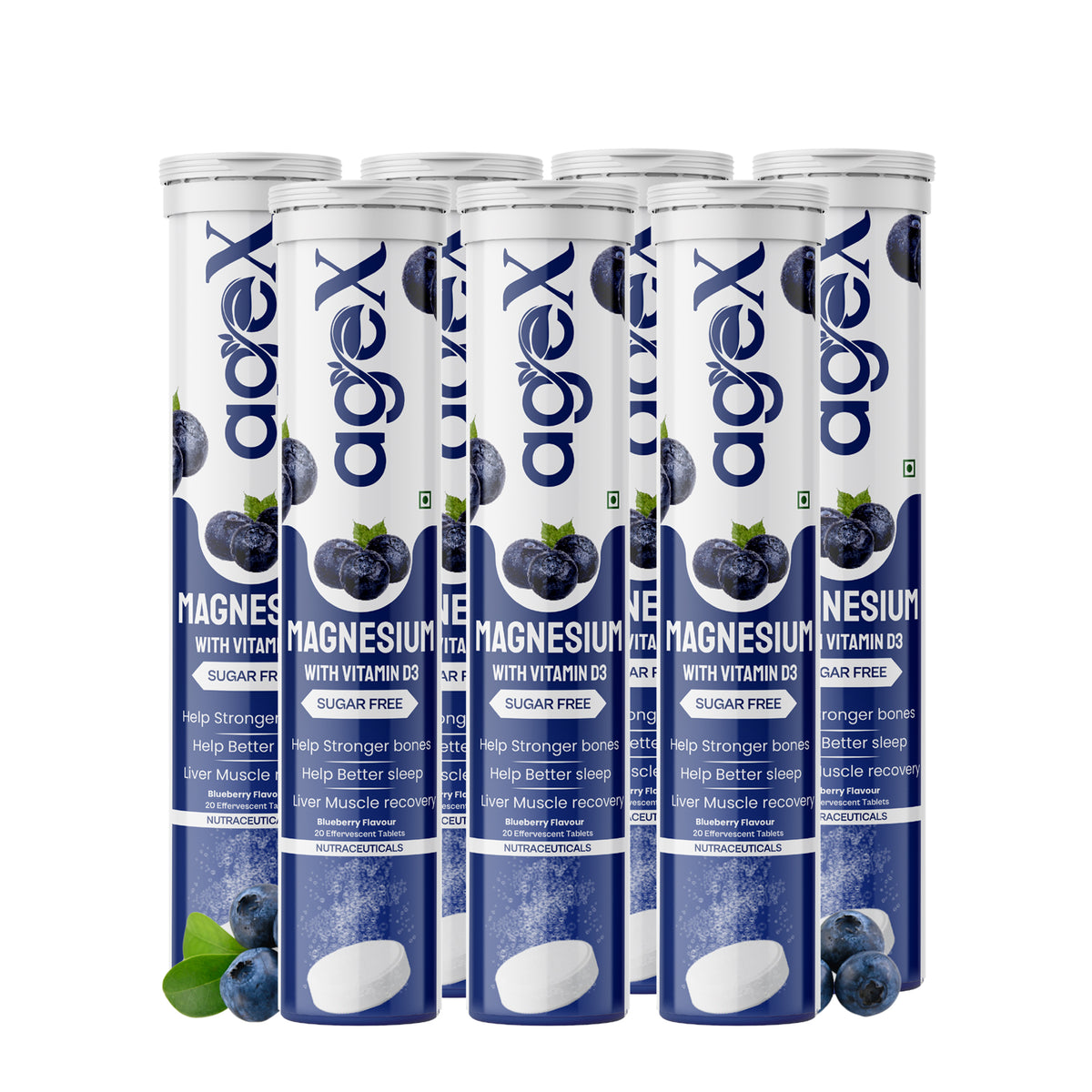 AgeX Magnesium + Vitamin D3 Tablets - Liver Muscle Recovery