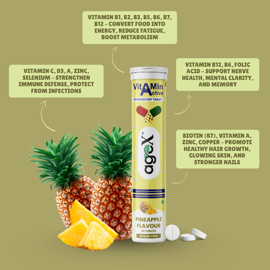AgeX Daily Multivitamin - 21 Nutrients Effervescent Tablets