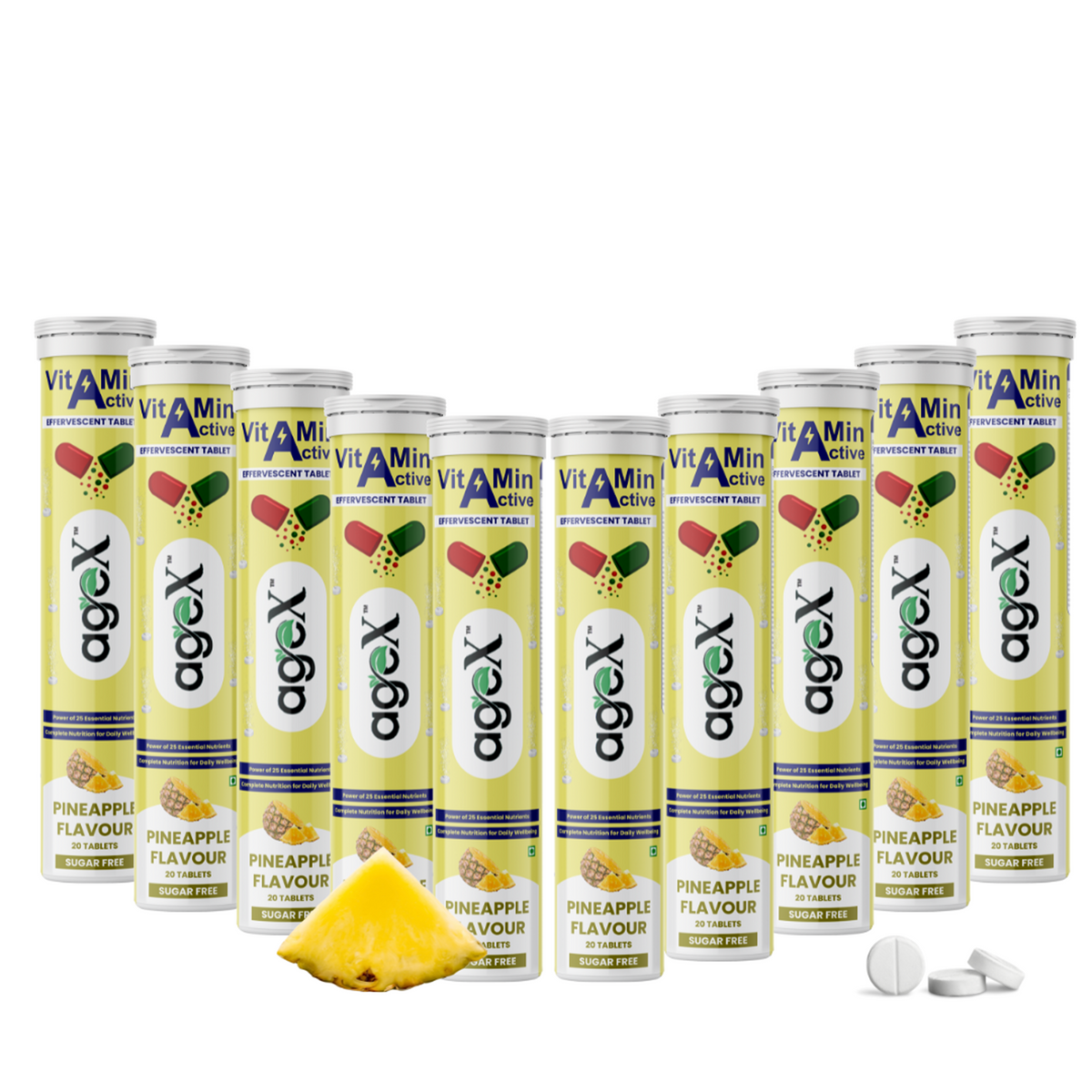 AgeX Daily Multivitamin - 21 Nutrients Effervescent Tablets 10