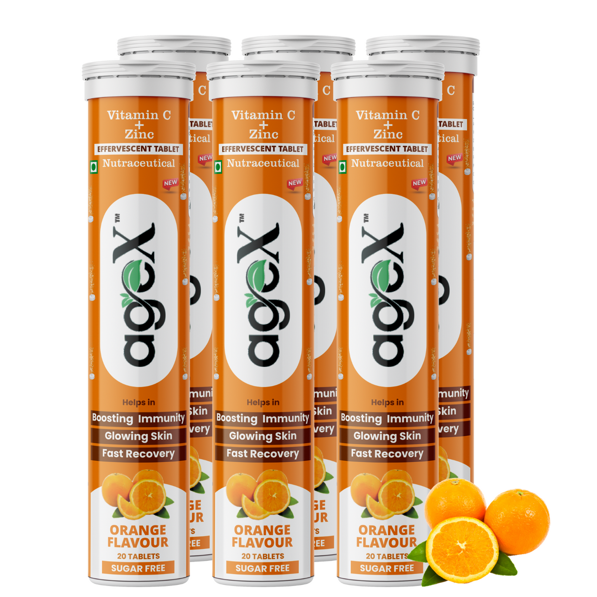 AgeX Vitamin C + Zinc Tablets - 1000mg Immunity Booster 6