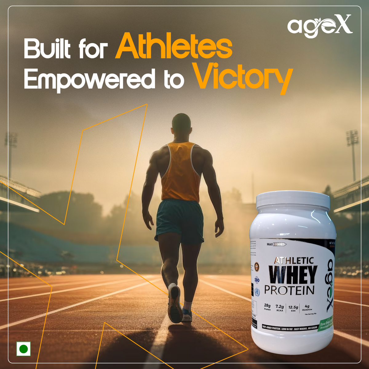 AgeX Athletic Whey Protein Isolate - 28g Protein