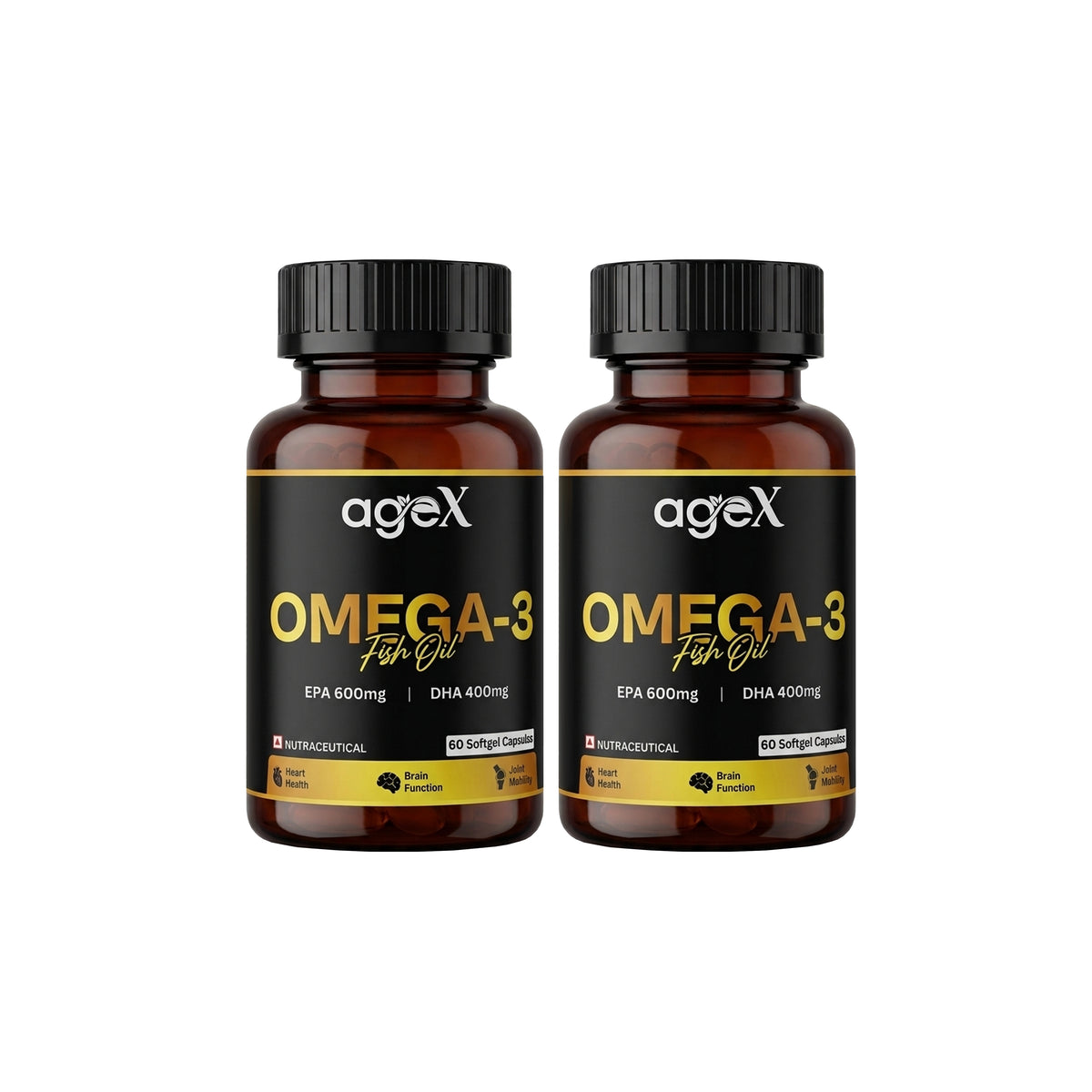 AgeX Omega-3 Fish Oil - 600mg EPA + 400mg DHA