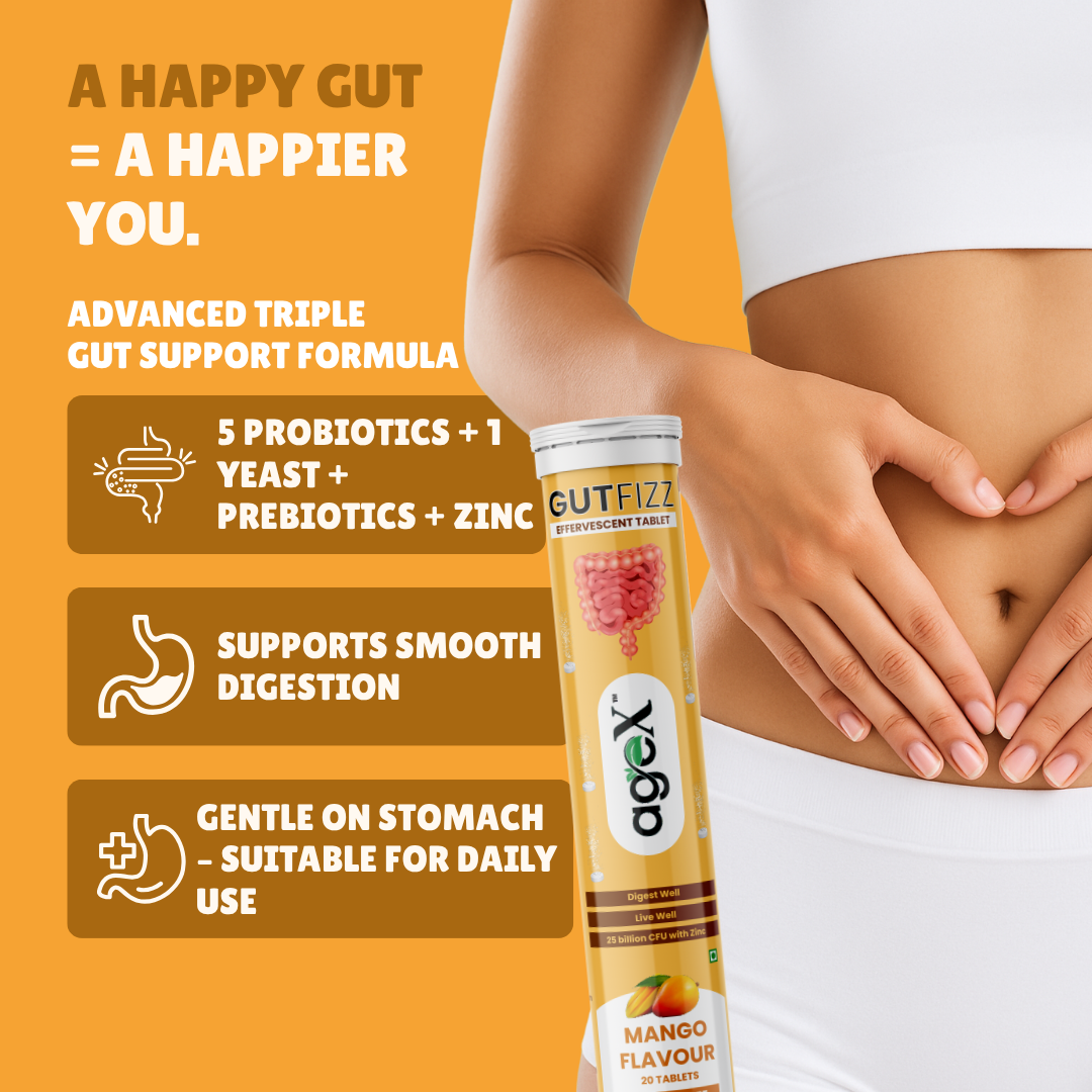 Active GUTFIZZ Probiotic Effervescent Tablets – Mango Flavor