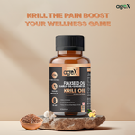AgeX Flex Power Capsules - Joint, Heart, and Digestive Health Support with Omega-3, Flaxseed Oil, Garlic, Ginger, and Krill Oil
