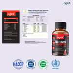 AgeX Natural Testosterone Booster Capsules with Tongkat Ali, Fenugreek & L-Arginine for Stamina, Strength & Male Vitality – 60 Vegetarian Softgels