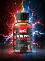 AgeX Testosterone Booster | Natural Energy, Strength & Vitality Formula for Men | 60 Vegetarian Capsules