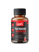 AgeX Testosterone Booster | Natural Energy, Strength & Vitality Formula for Men | 60 Vegetarian Capsules