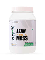 AgeX 100% PURE Lean Athletic Mass: Muscle defining Soy Protein Isolate with Lean Protein 26g blended with high quality Dextrine, and probiotic enzymes for Lean muscle building and recovery | About 28 servings per container| Net. Wt 1 Kg