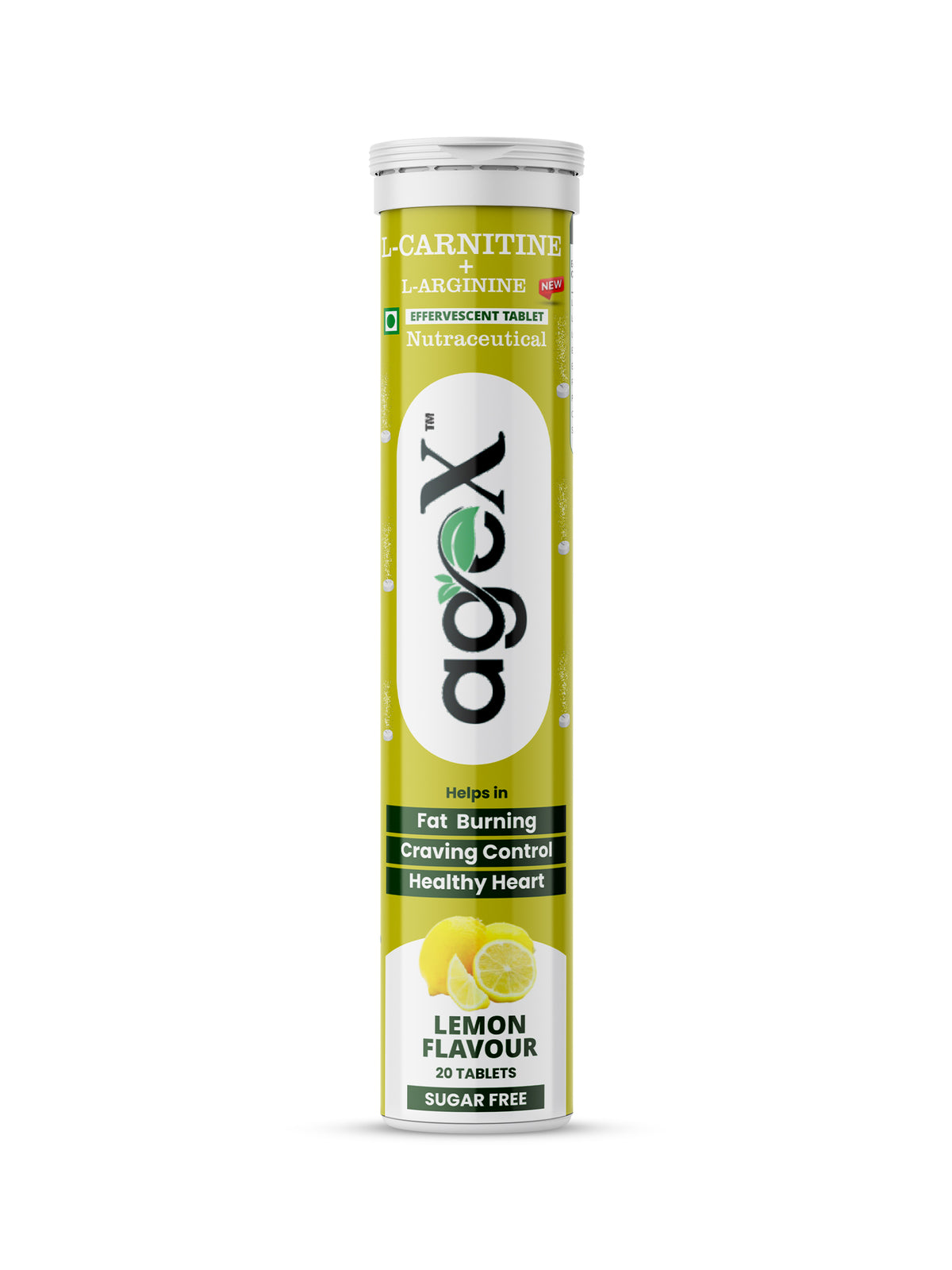 AgeX L-Carnitine 2500 mg | Effervescent Tablets for Weight Management, Fat Burner & Energy Booster | Pack of 20 Tablets